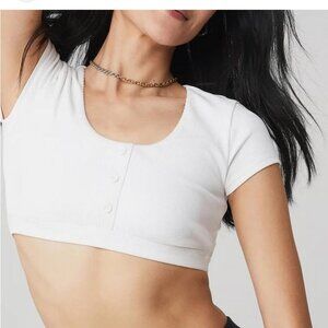 White Alo Crop Top Croptop